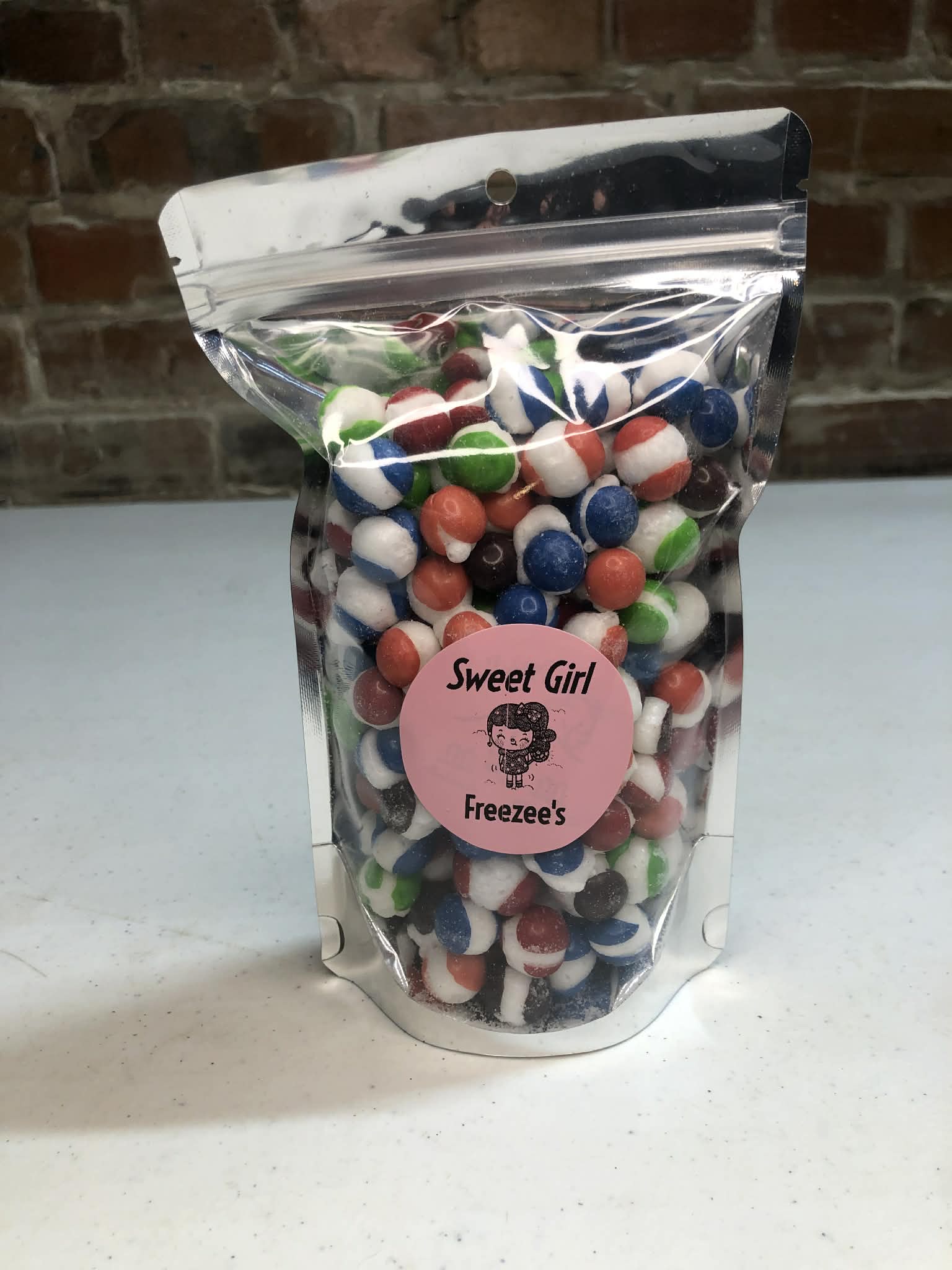 Freeze dried berry skiddles