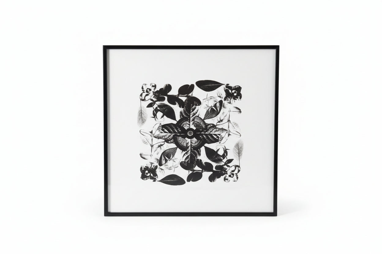 4x4 abstract print with frame by Aaron Hudnall