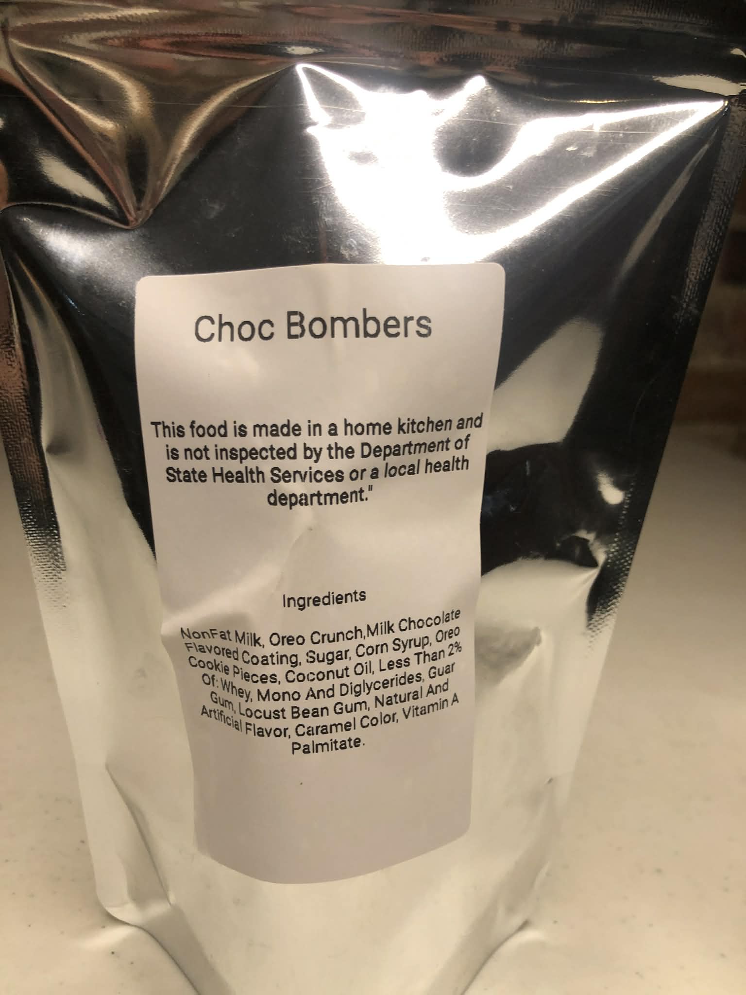 Freeze dried choc bombers