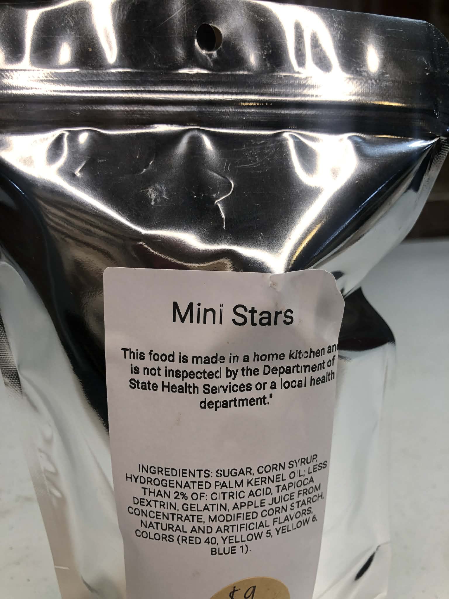 Freeze dried mini stars