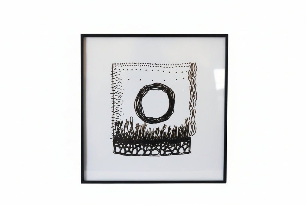 4x4 abstract print with frame by Aaron Hudnall