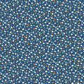 1/2 yd On the Sunny Side Leafy Tulips Lt Admiral Blue by Connecting Threads