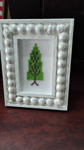 Framed cross stitch trees