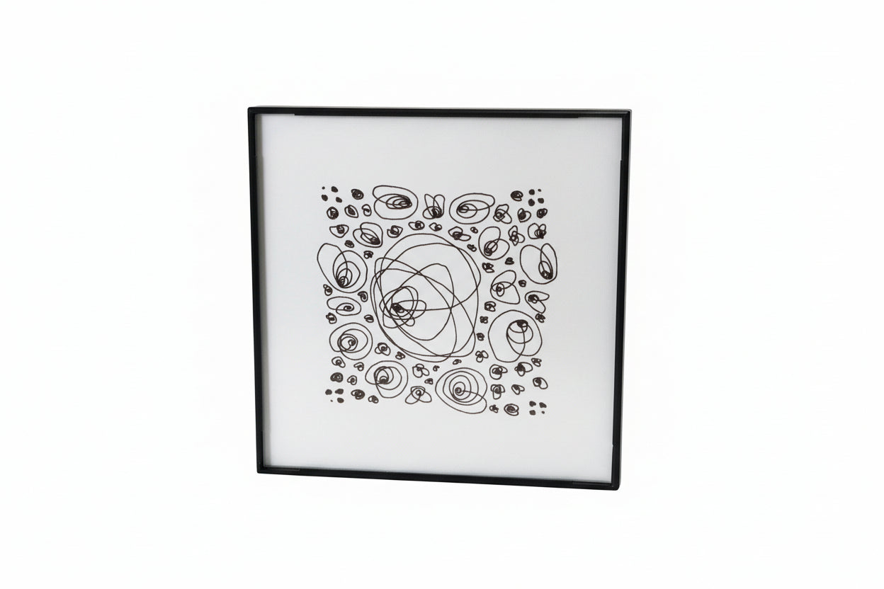 4x4 abstract print with frame by Aaron Hudnall