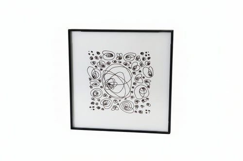 4x4 abstract print with frame by Aaron Hudnall