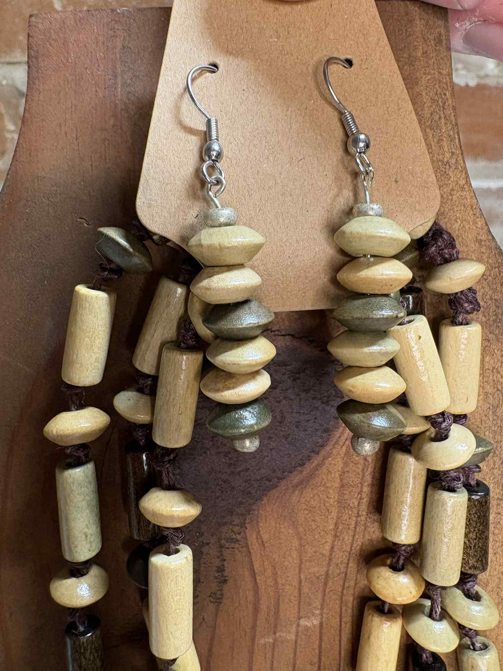Tan & brown wood layered