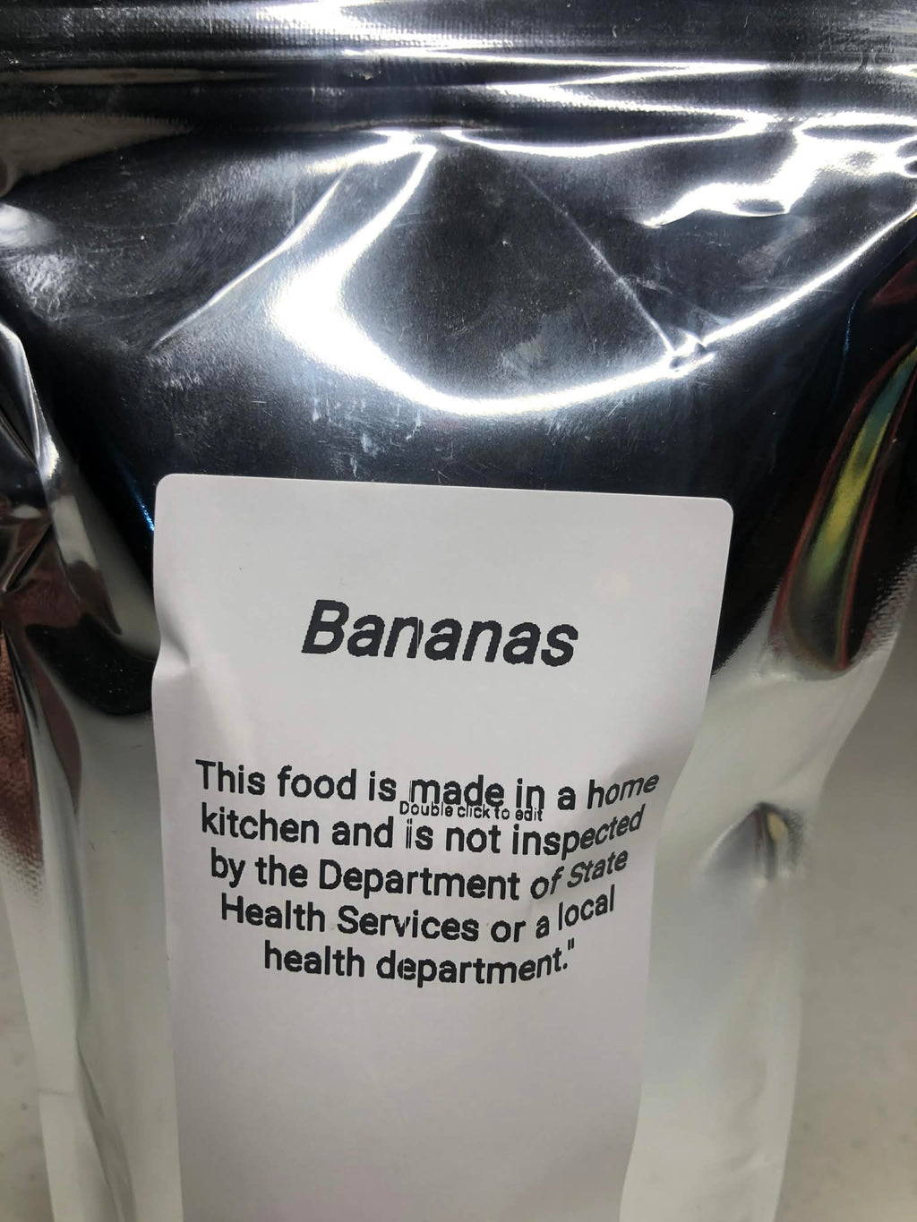 Freeze dried bananas