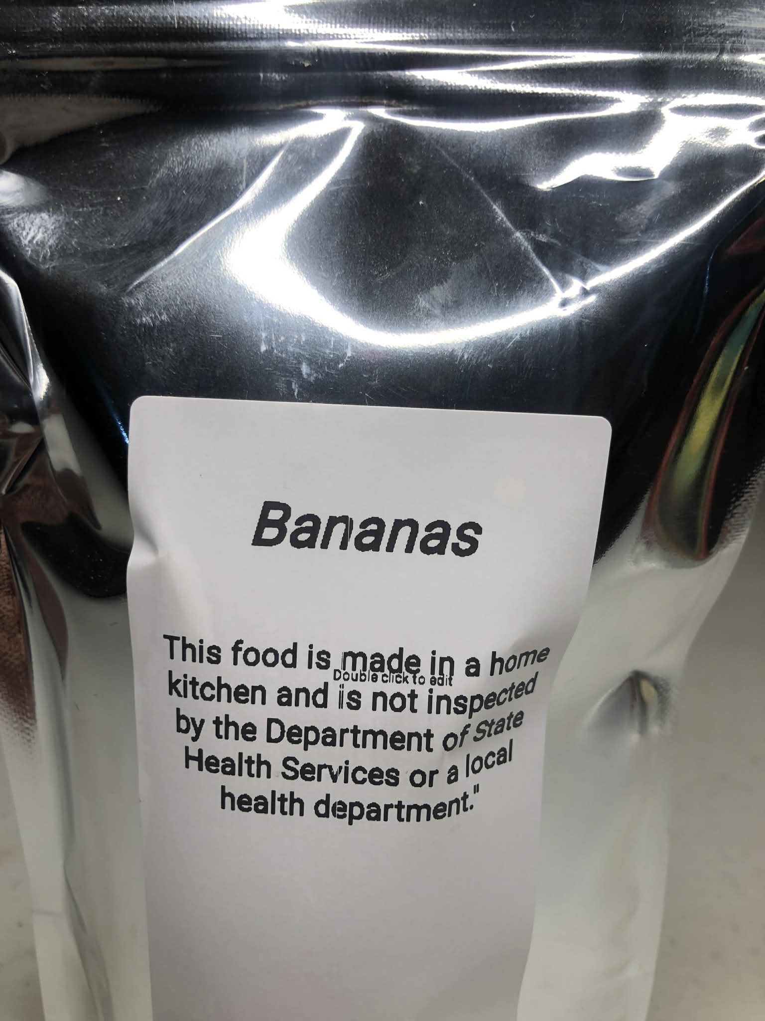 Freeze dried bananas