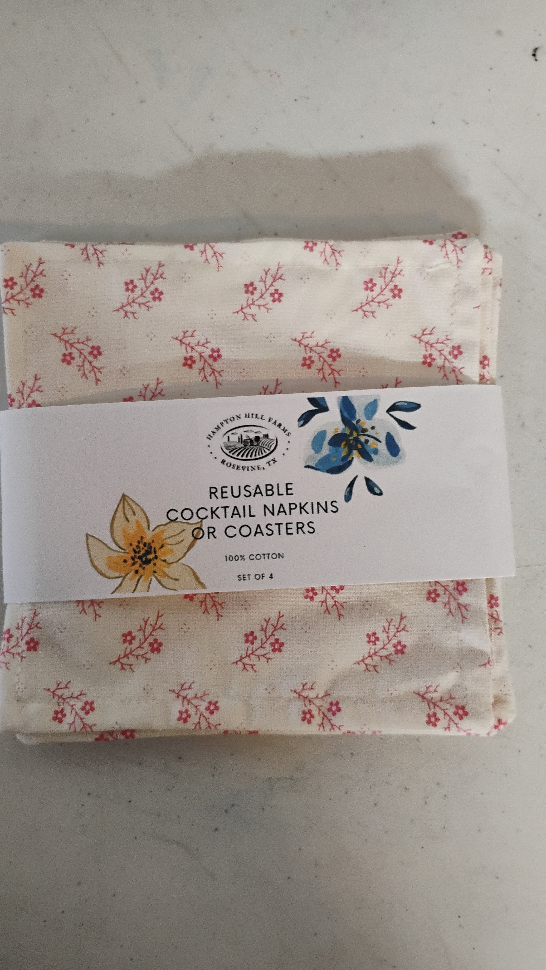 Reusable cocktail napkins