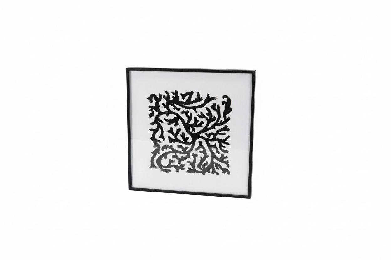 4x4 abstract print with frame by Aaron Hudnall