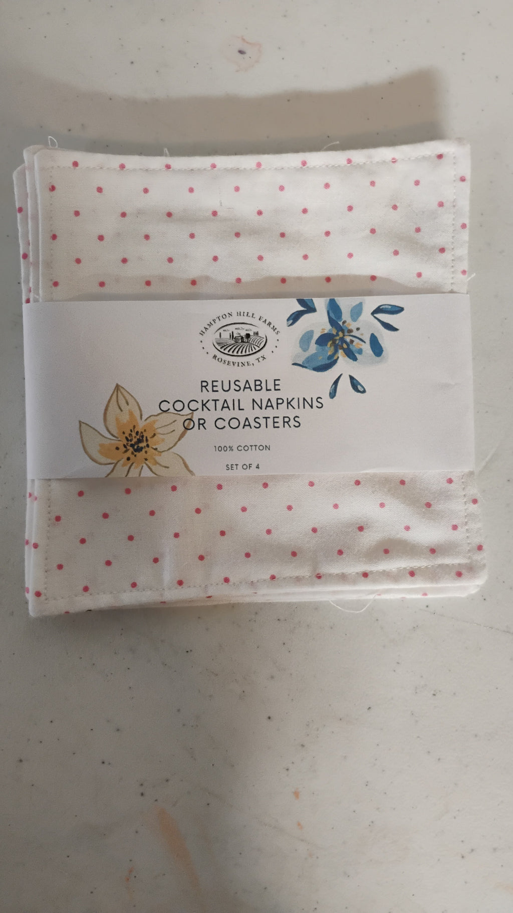 Reusable cocktail napkins