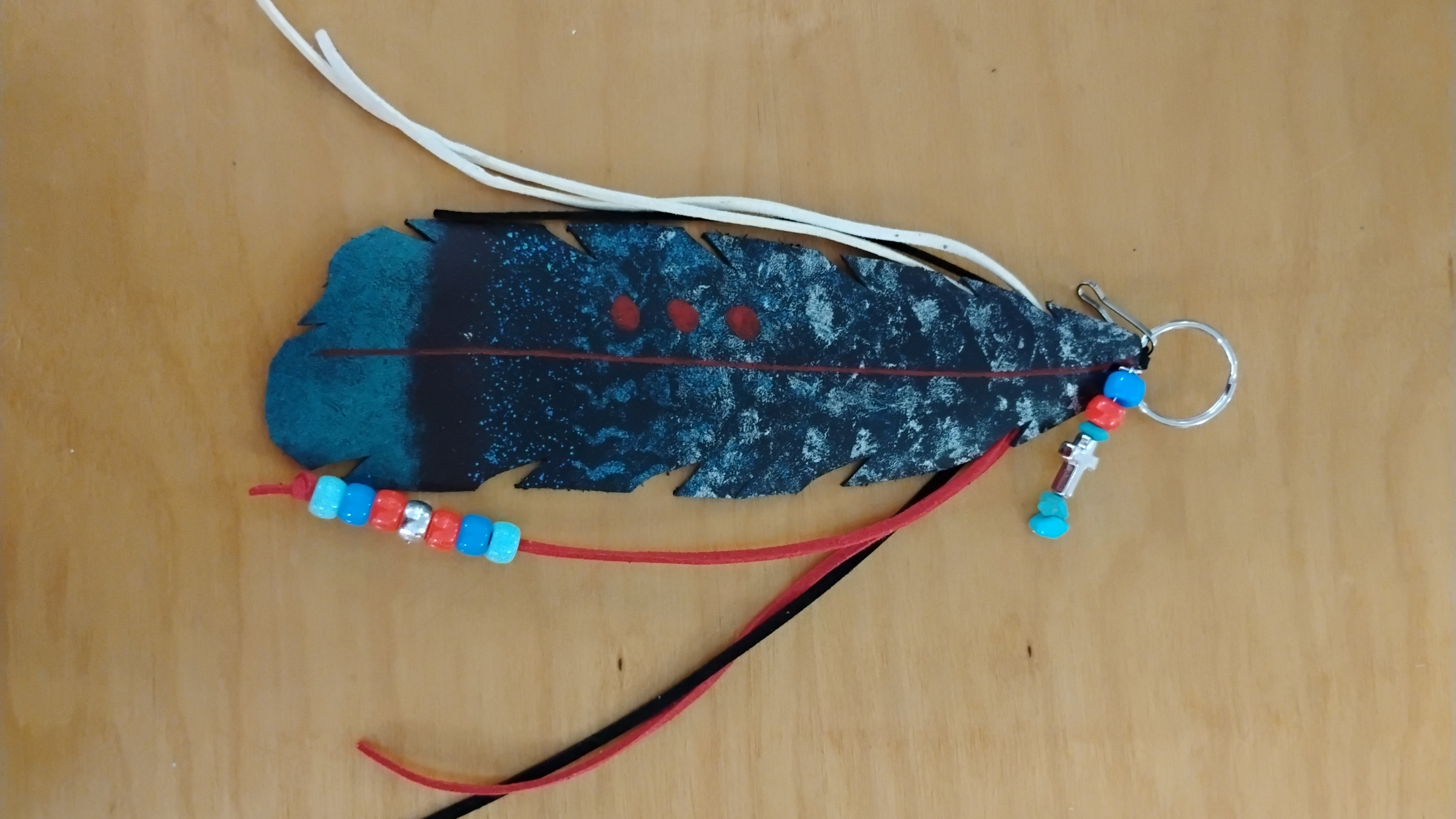 Leather Feather Purse Charms