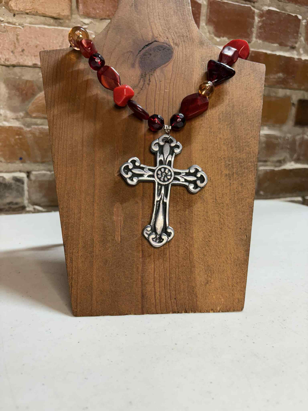 Red beaded cross
