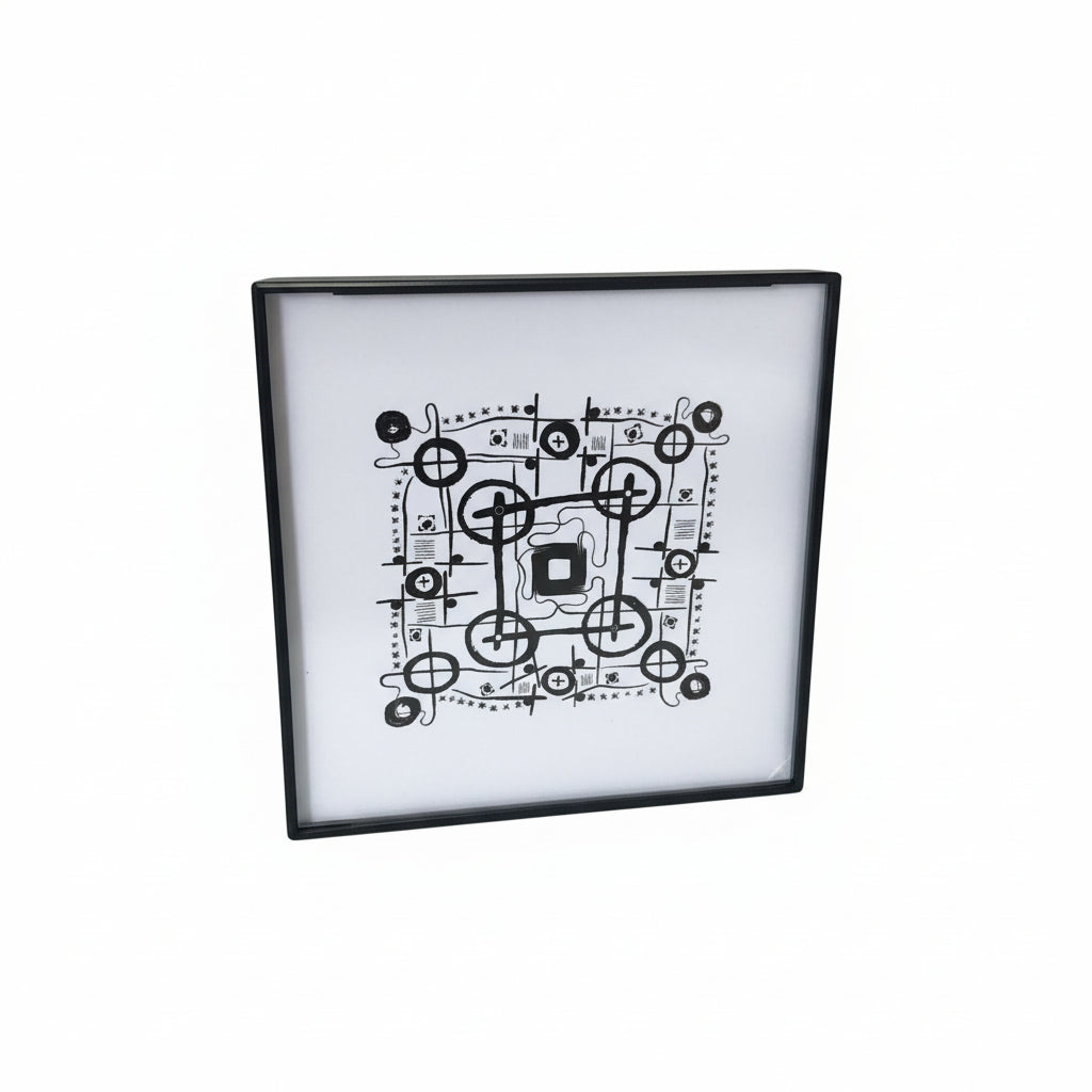 4x4 abstract print with frame by Aaron Hudnall