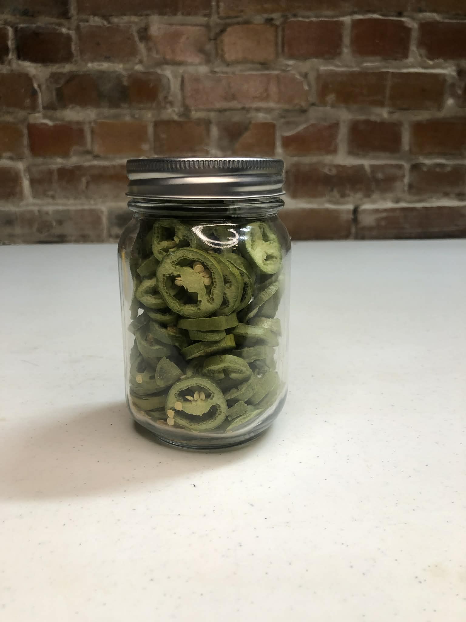 Freeze dried mild jalapeños