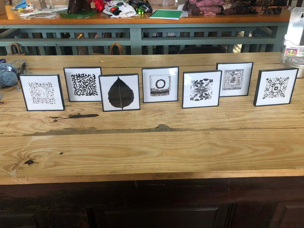 4x4 abstract print with frame by Aaron Hudnall