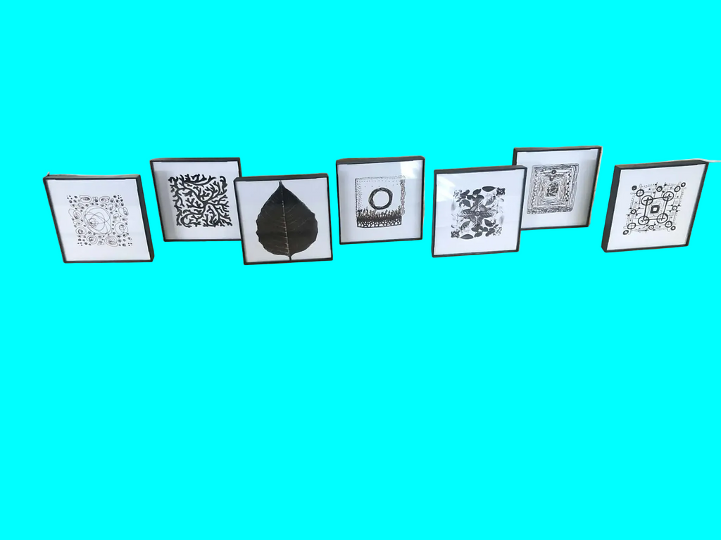 4x4 abstract print with frame by Aaron Hudnall