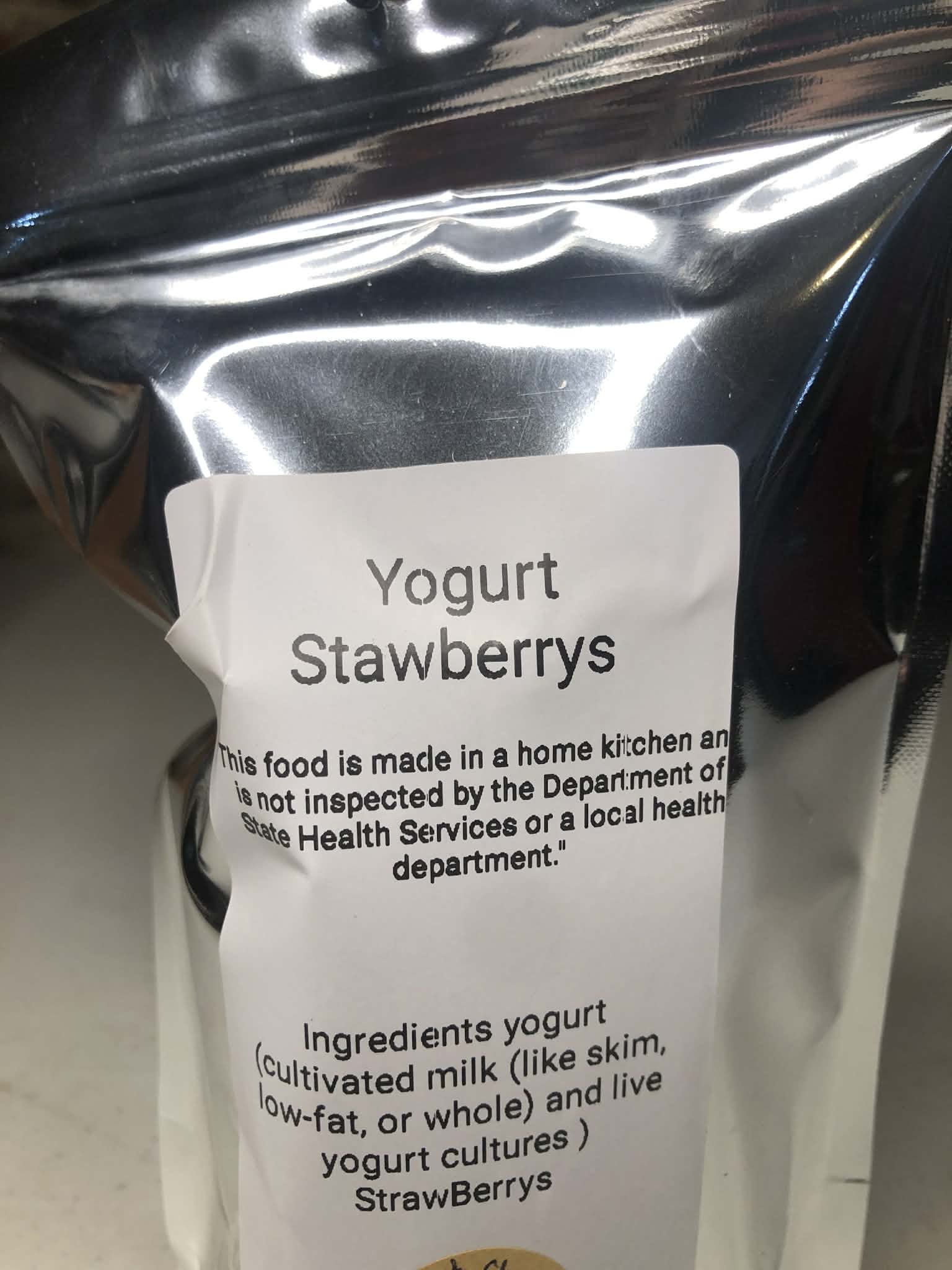 Freeze dried yogurt strawberrys